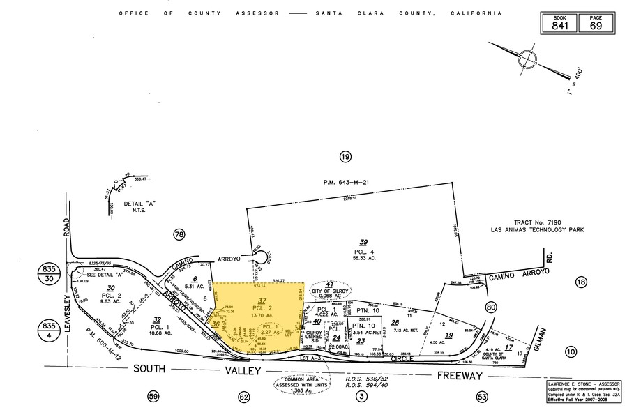 7900 Arroyo Cir, Gilroy, CA for lease - Plat Map - Image 2 of 10