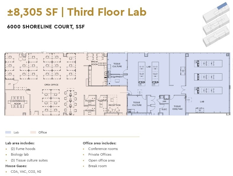 6000 Shoreline Ct, South San Francisco, CA for lease Floor Plan- Image 1 of 1