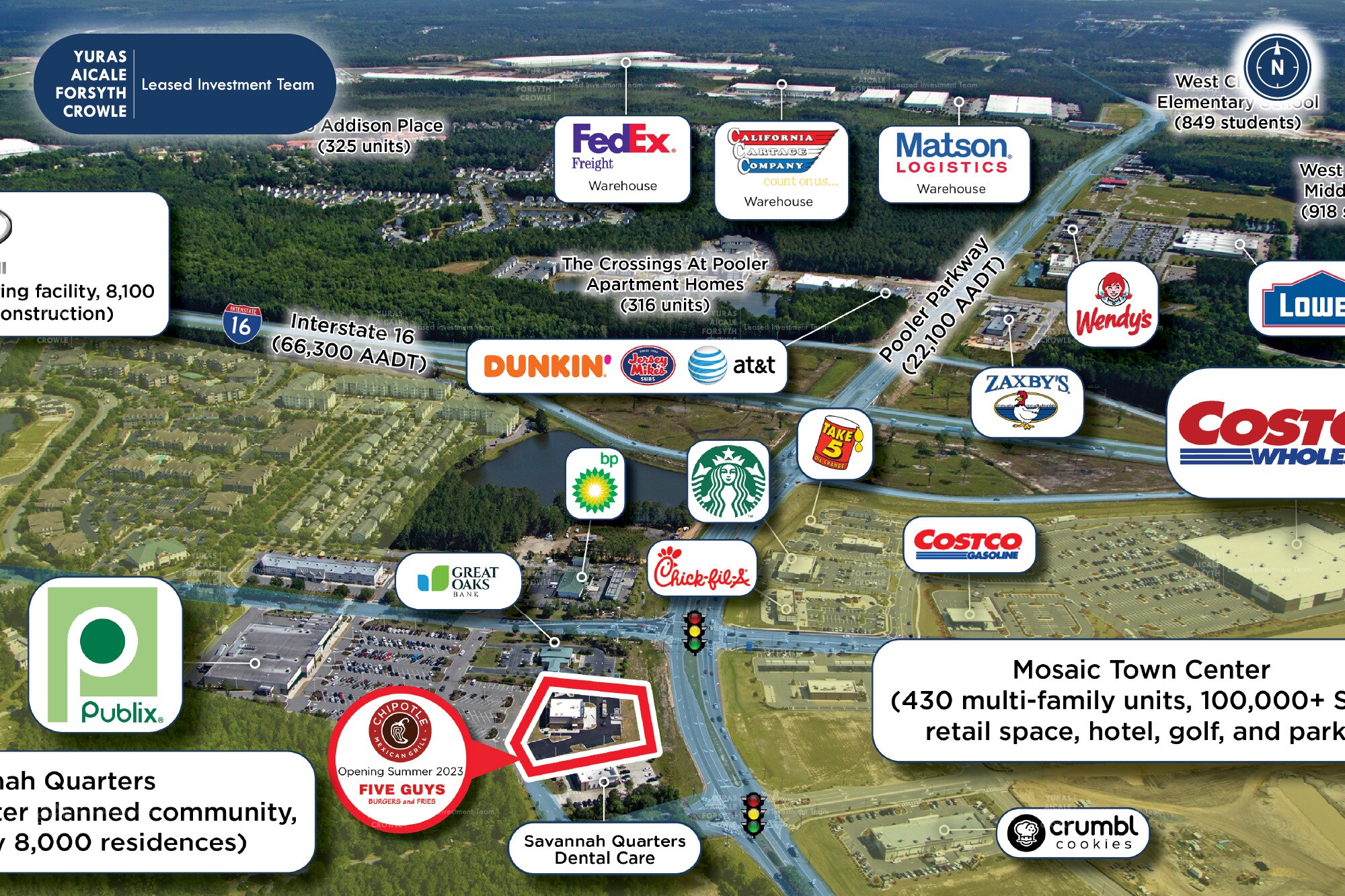 2120 Pooler Pky, Pooler, GA 31322 Chipotle & Five Guys Pooler, GA