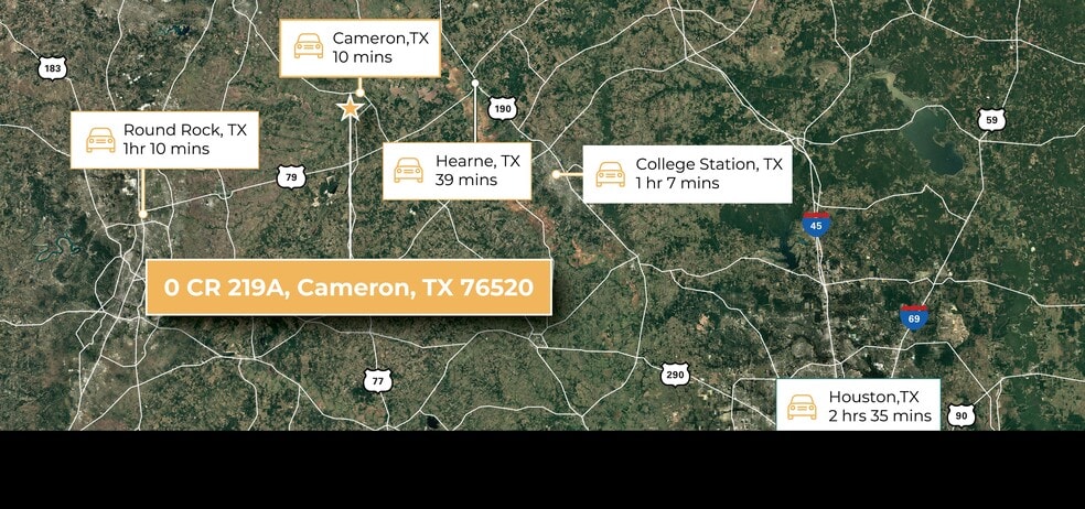 SEQ CR 219A & FM 1600, Cameron, TX for sale - Aerial - Image 3 of 3