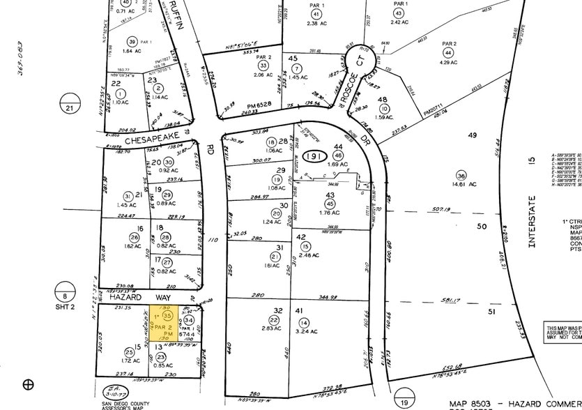 9373 Hazard Way, San Diego, CA for lease - Plat Map - Image 2 of 7