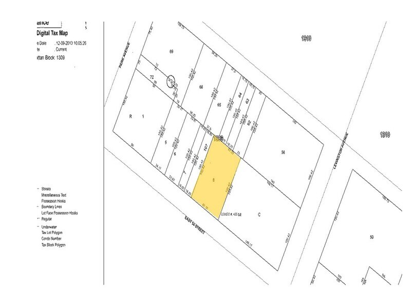123-129 E 54th St, New York, NY for sale - Plat Map - Image 1 of 1