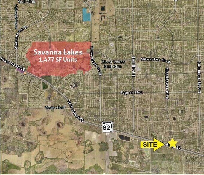 3322 Meadow, Lehigh Acres, FL 33974 0.83 Acres fronting SR 82 in