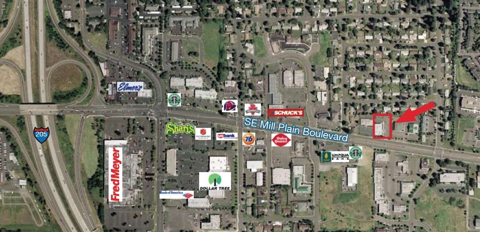 12204 SE Mill Plain Blvd, Vancouver, WA for lease - Aerial - Image 2 of 6