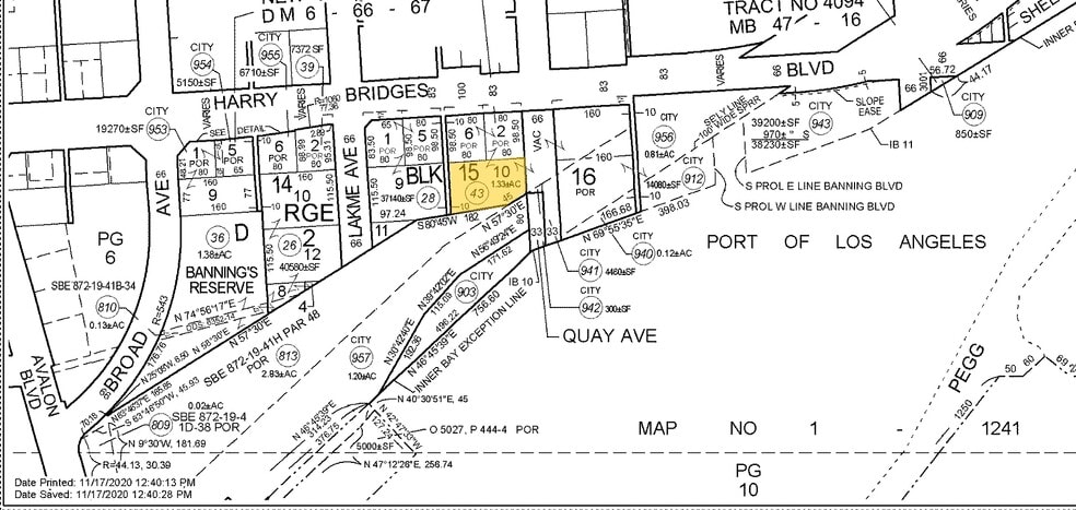 320 E Harry Bridges Blvd, Wilmington, CA for lease - Plat Map - Image 1 of 2
