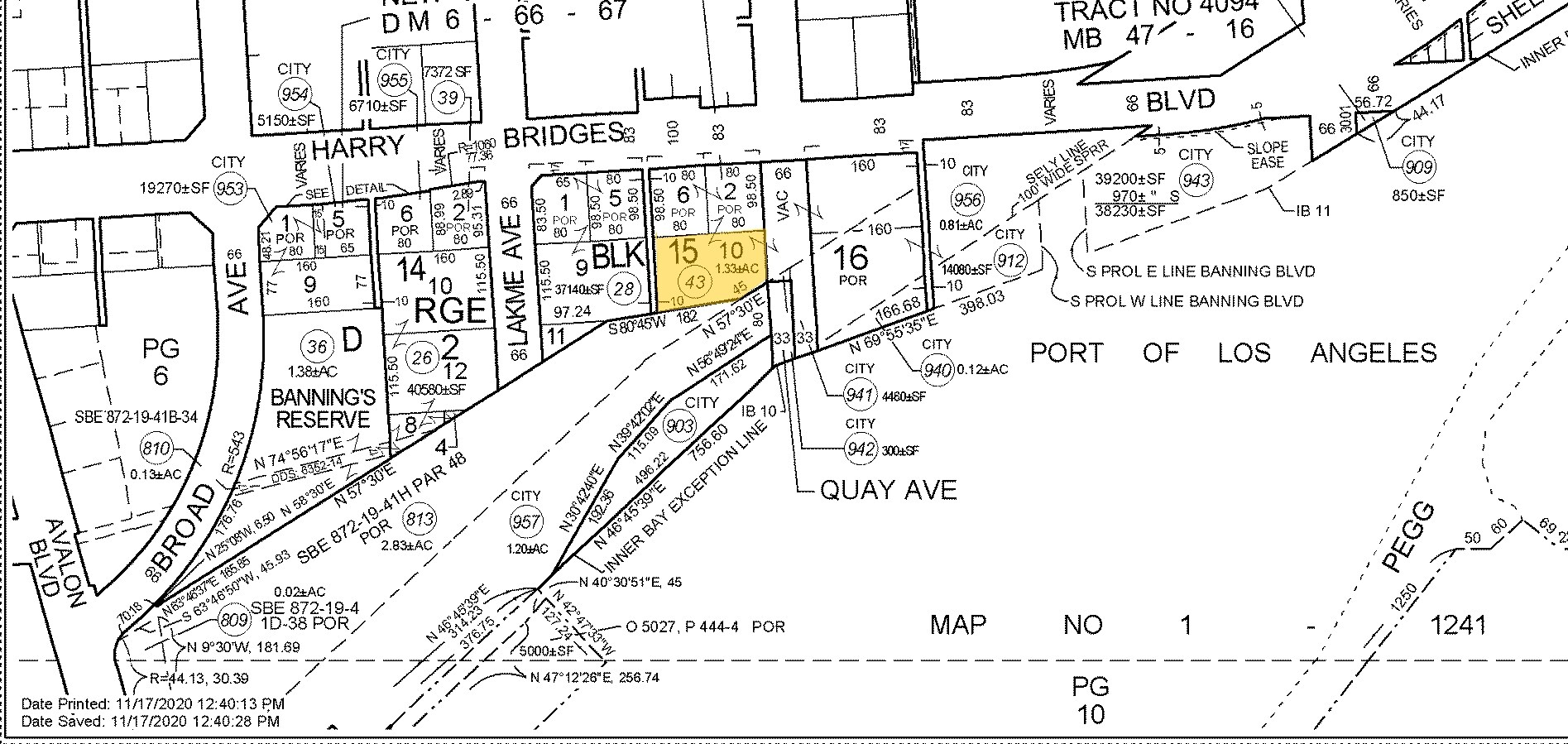 320 E Harry Bridges Blvd, Wilmington, CA for lease Plat Map- Image 1 of 3