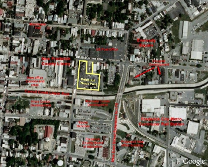 200 E Patrick St, Frederick, MD for lease - Aerial - Image 3 of 5