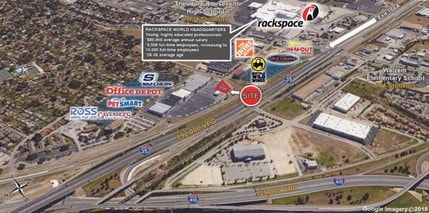 I 35, San Antonio, TX - AERIAL  map view