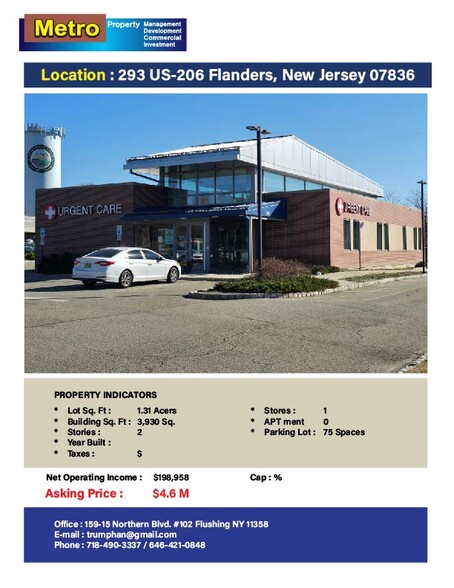 293 US Hwy 206, Flanders, NJ for sale - Building Photo - Image 1 of 2