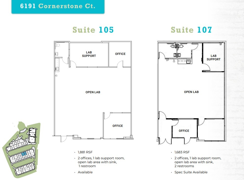 6185 Cornerstone Ct E, San Diego, CA for lease Floor Plan- Image 1 of 1