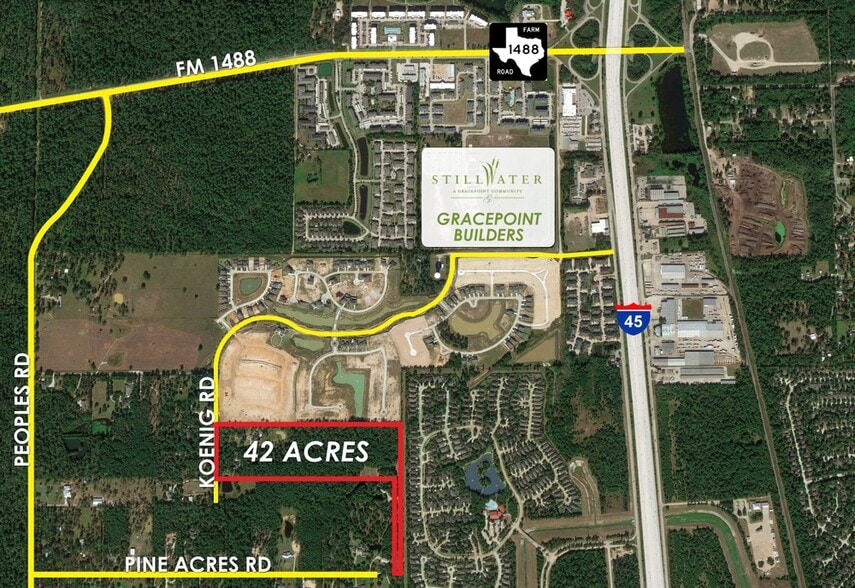 Koenig Rd, Conroe, TX for sale - Aerial - Image 1 of 1