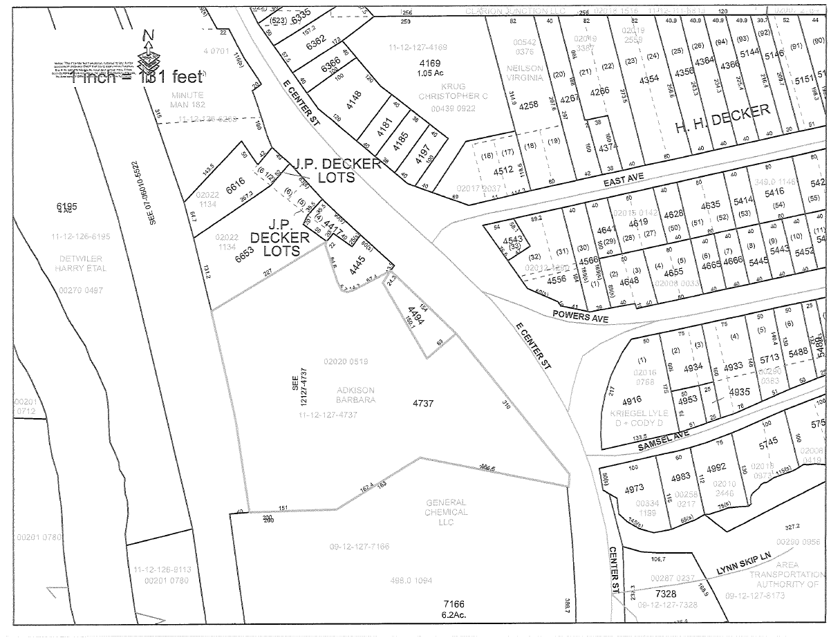 1058 & 1060 E Center Street, Johnsonburg, PA for sale Plat Map- Image 1 of 13