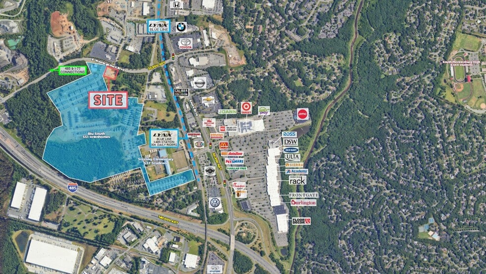 920 Blu Central rd, Pineville, NC for lease - Aerial - Image 3 of 3