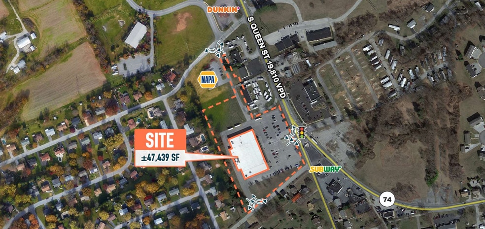 2720 S Queen St, Dallastown, PA for lease - Aerial - Image 1 of 2