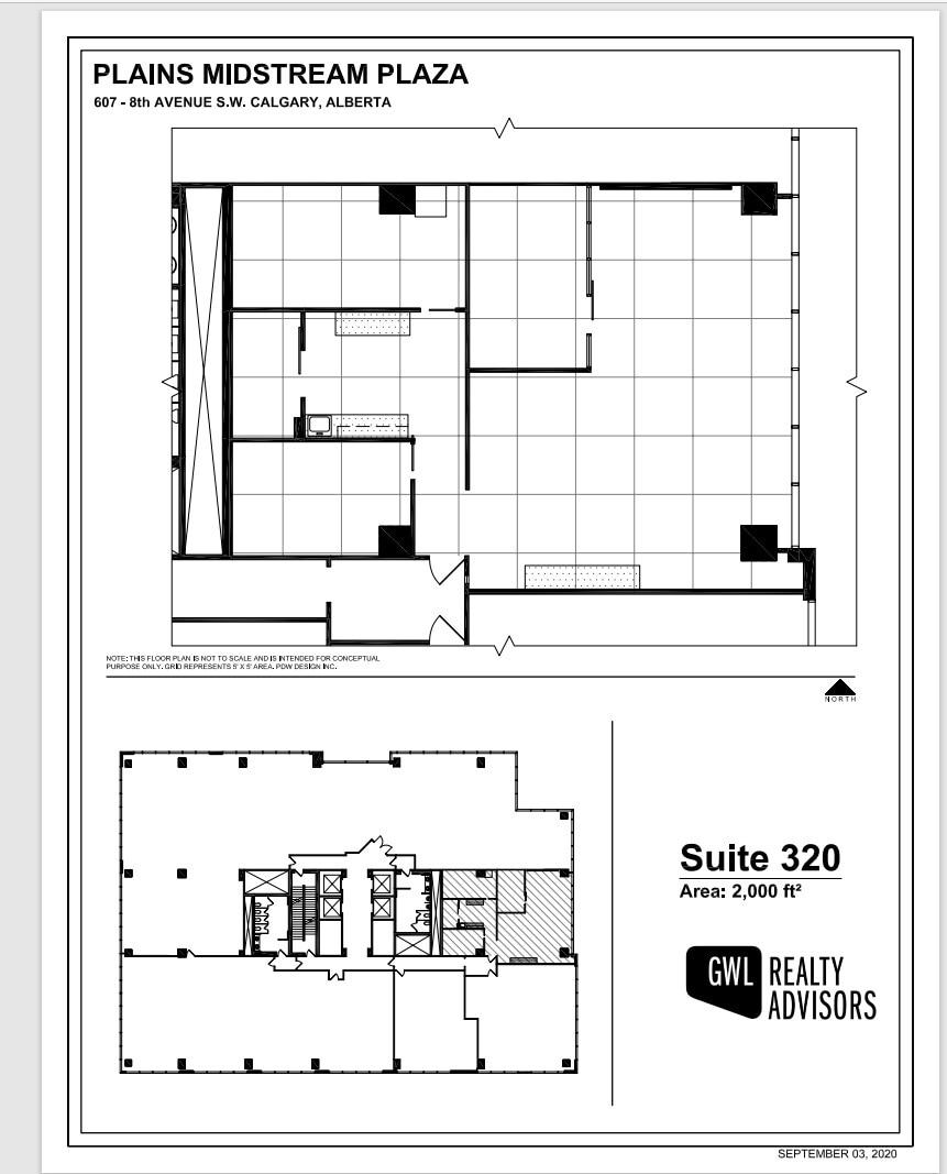 607 8th Ave SW, Calgary, AB for lease Floor Plan- Image 1 of 1