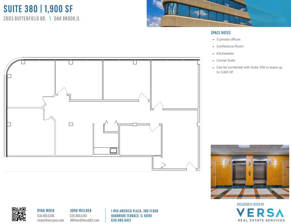 2707 Butterfield Rd, Oak Brook, IL for lease Floor Plan- Image 1 of 2