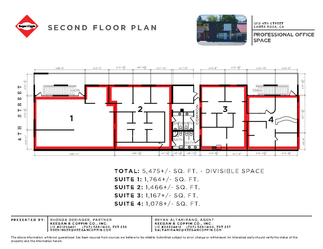 1212 4th St, Santa Rosa, CA for lease Floor Plan- Image 1 of 2