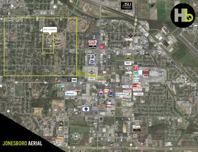 2400 E Highland Dr, Jonesboro, AR - aerial  map view