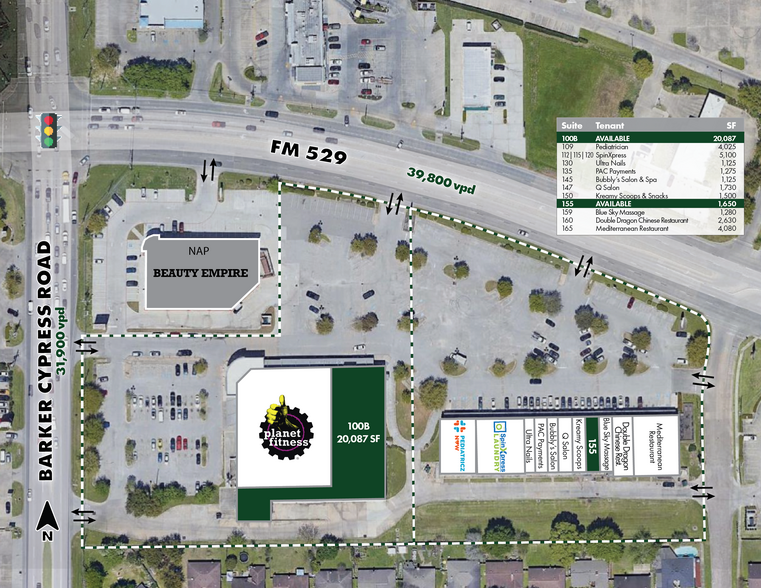 6960 Barker Cypress Rd, Houston, TX for lease - Site Plan - Image 2 of 5