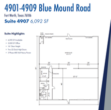 4901-4909 Blue Mound Rd, Fort Worth, TX for lease Floor Plan- Image 1 of 1