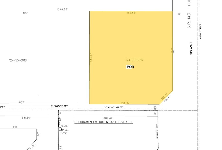 4710 E Elwood St, Phoenix, AZ for lease - Plat Map - Image 2 of 7