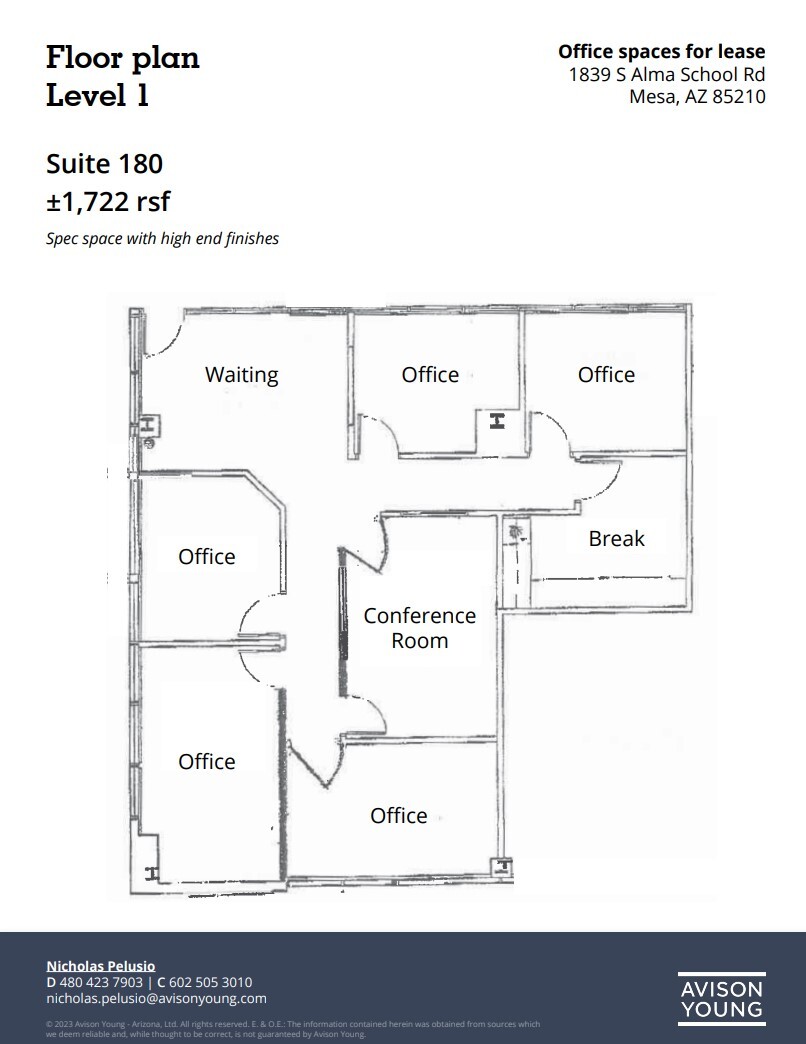 1839 S Alma School Rd, Mesa, AZ for lease Floor Plan- Image 1 of 1