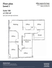 1839 S Alma School Rd, Mesa, AZ for lease Floor Plan- Image 1 of 1