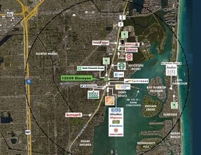 12550 Biscayne Blvd, North Miami, FL - AERIAL map view