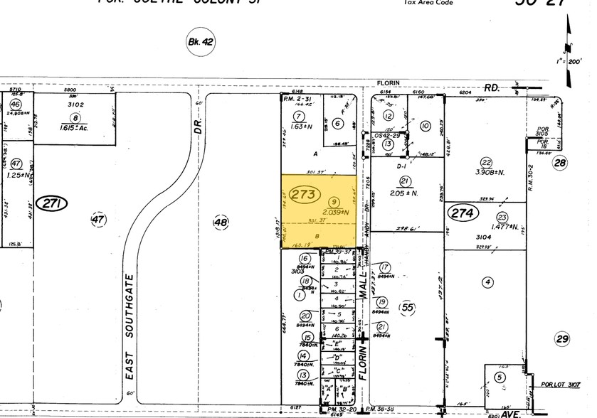 7206-7226 Florin Mall Dr, Sacramento, CA for sale - Plat Map - Image 1 of 6