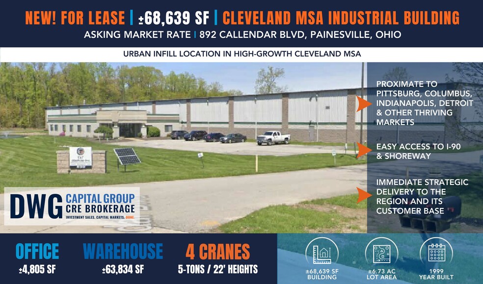 892 Callendar Blvd, Painesville, OH for lease - Building Photo - Image 1 of 3