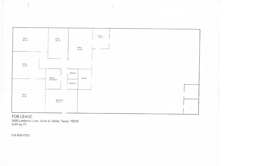 2650 Lombardy Ln, Dallas, TX for lease Floor Plan- Image 1 of 1