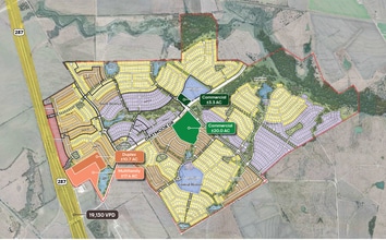Hwy 287 & Dartmoor Dr, Waxahachie, TX - AERIAL  map view
