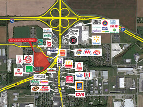 1809-1929 N Greensburg Xing, Greensburg, IN - aerial  map view - Image1