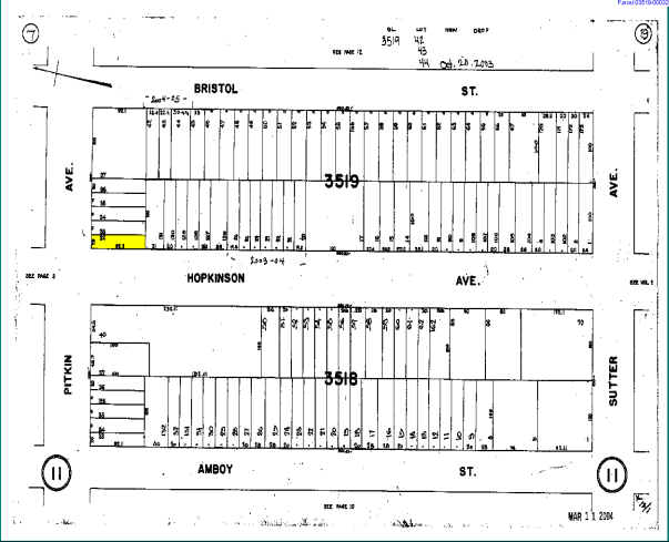 1622 Pitkin Ave, Brooklyn, NY for sale - Plat Map - Image 2 of 2