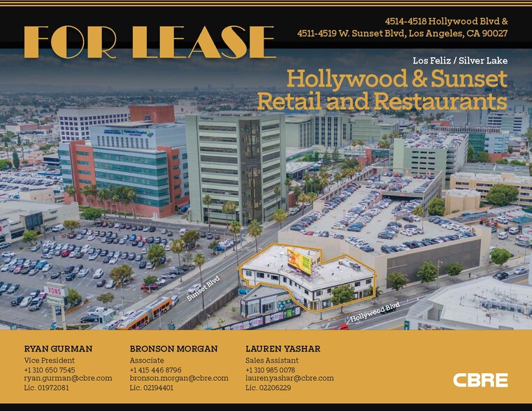 4511 W Sunset Blvd, Los Angeles, CA for lease - Building Photo - Image 1 of 18