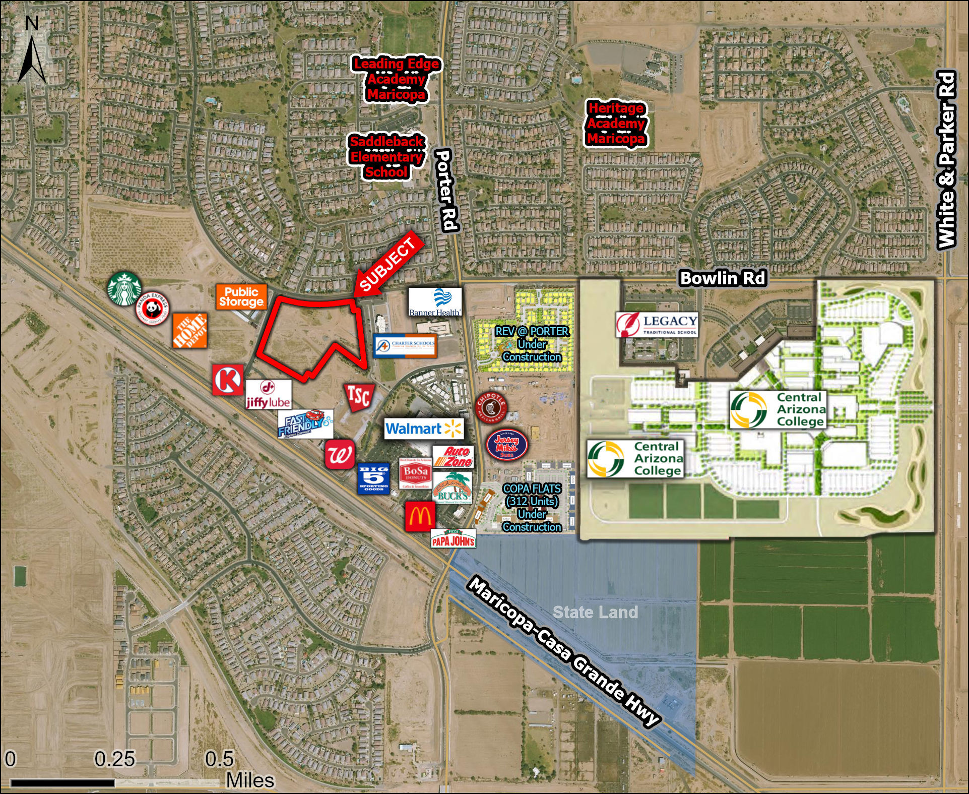 Porter Rd, Maricopa, AZ for sale Aerial- Image 1 of 9