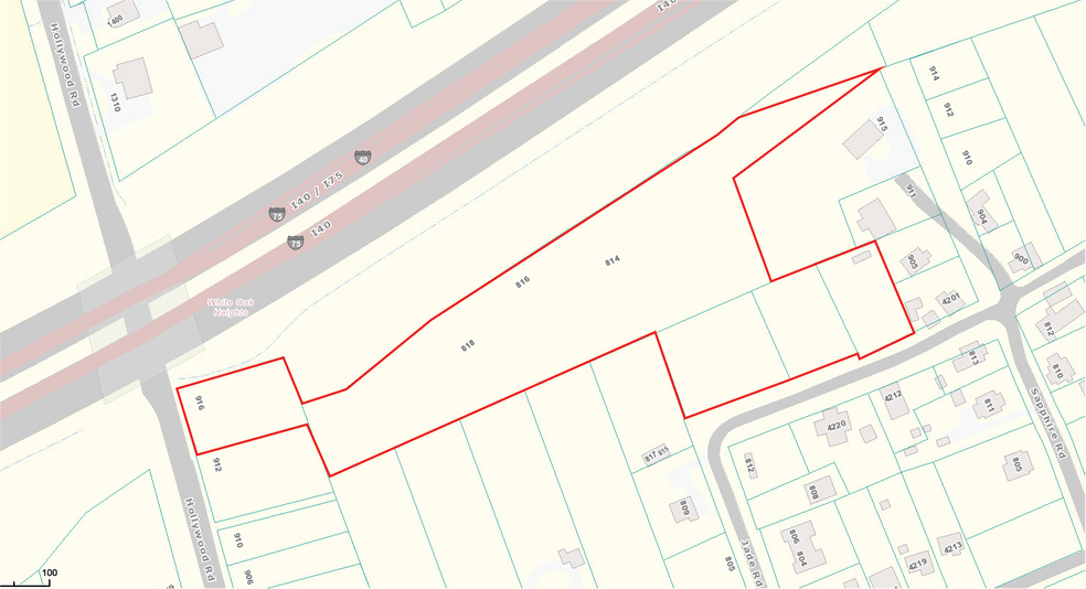 916 Hollywood Rd, Knoxville, TN for sale - Plat Map - Image 1 of 1