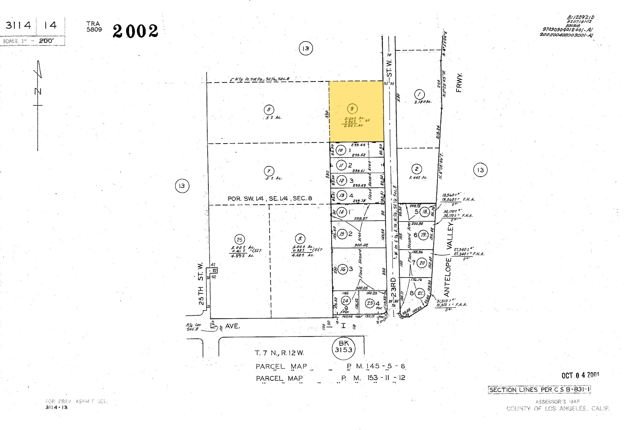 45431 23rd St W, Lancaster, CA for sale Plat Map- Image 1 of 1