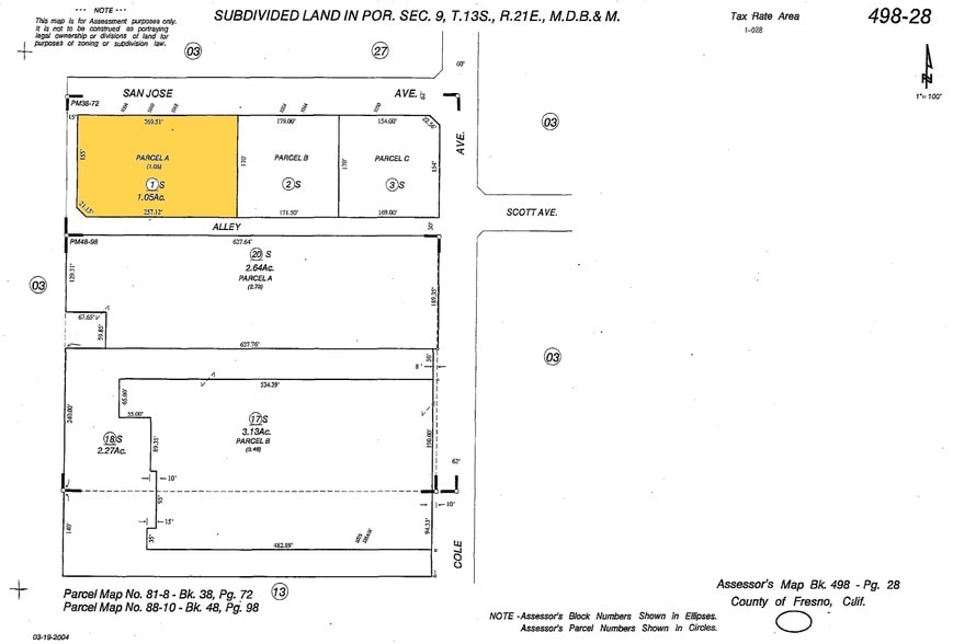 1018 San Jose Ave, Clovis, CA for lease - Plat Map - Image 2 of 4