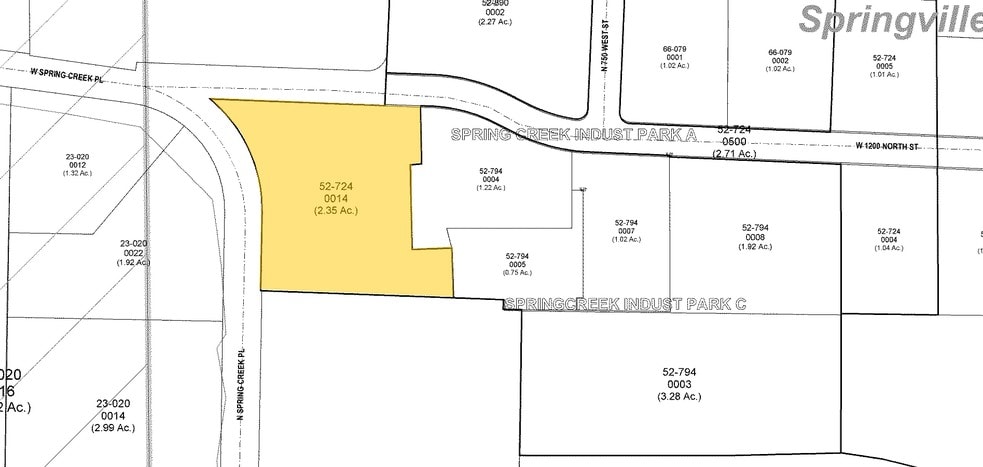 1190 Spring Creek Pl, Springville, UT for lease - Plat Map - Image 2 of 5