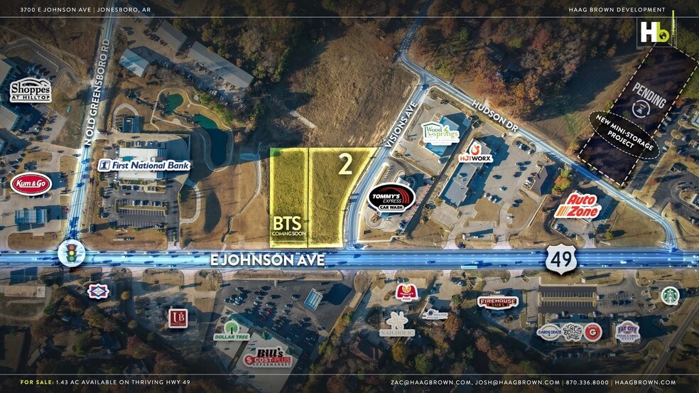 3700 E Johnson, Jonesboro, AR for sale - Aerial - Image 3 of 4
