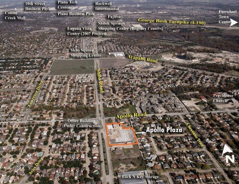 3440 N Shiloh Rd, Garland, TX for lease - Aerial - Image 2 of 4