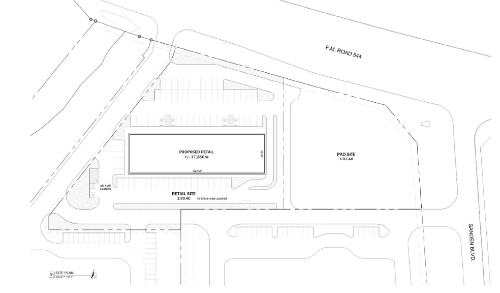 544 E SWQ of FM 544 and Sanden Blvd., Wylie, TX for lease - Site Plan - Image 3 of 3