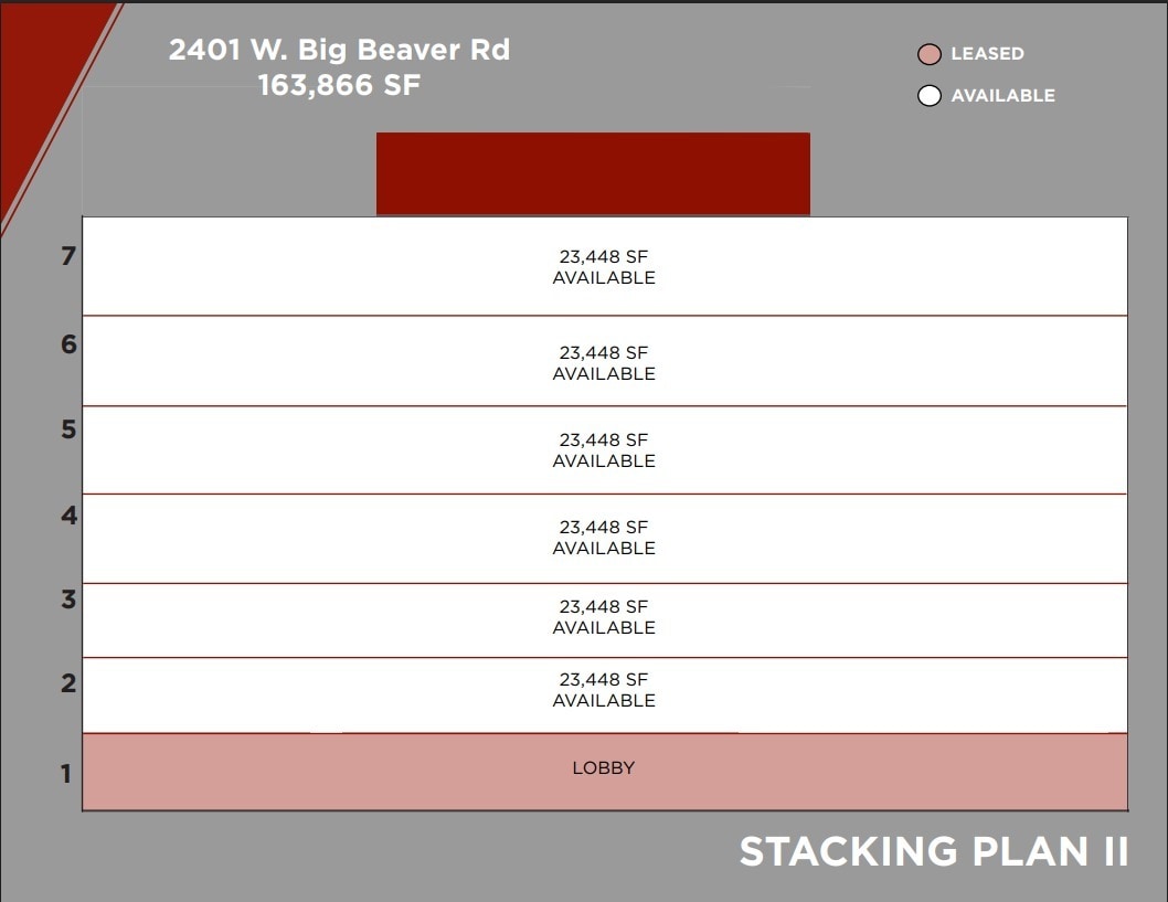 2401 W Big Beaver Rd, Troy, MI for lease Floor Plan- Image 1 of 1