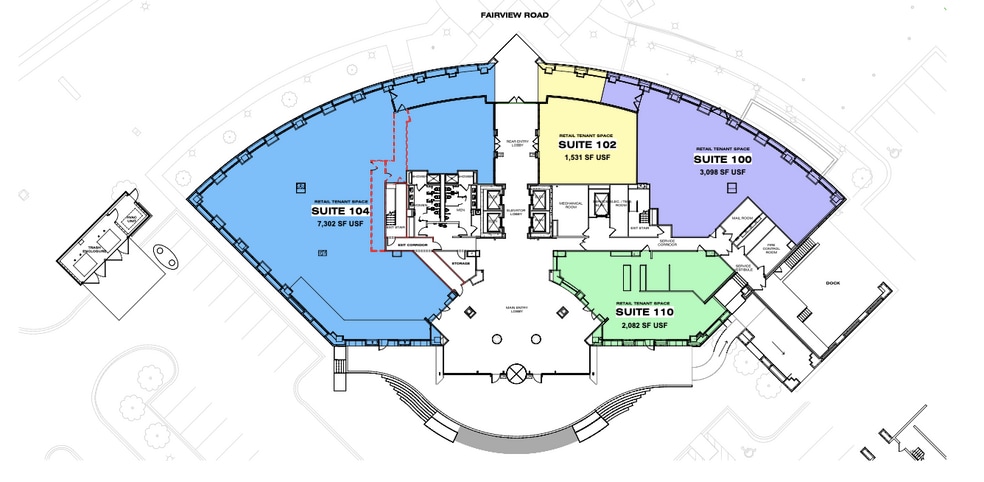 6100 Fairview Rd, Charlotte, NC for lease - Floor Plan - Image 3 of 3