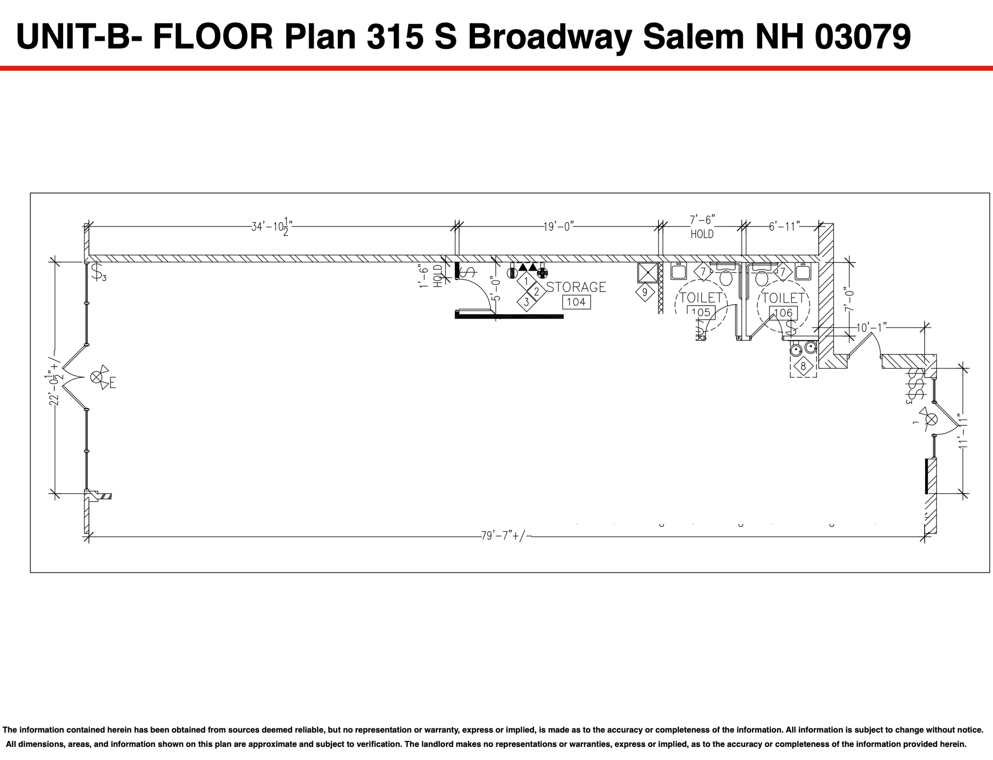 315 S Broadway, Salem, NH for lease Floor Plan- Image 1 of 1