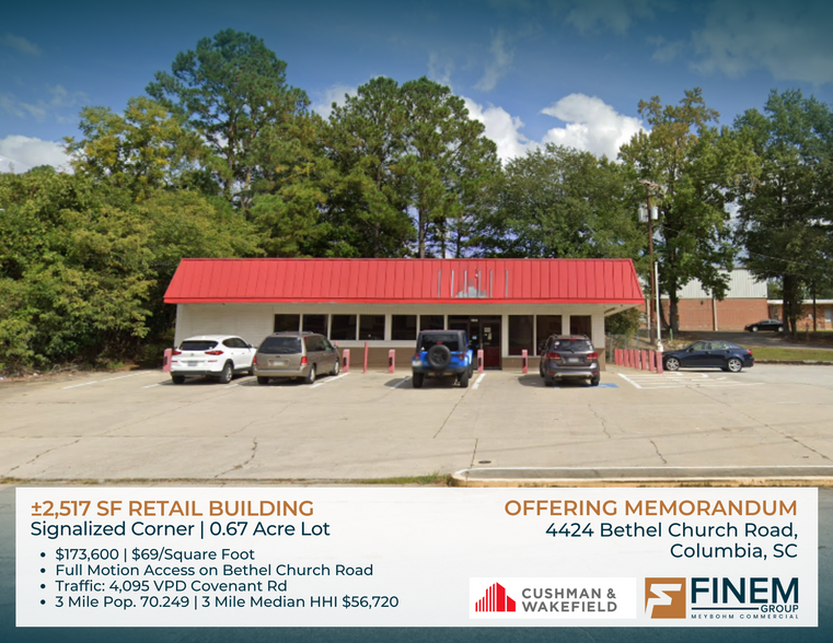 4424 Bethel Church Rd, Columbia, SC for sale - Building Photo - Image 1 of 8