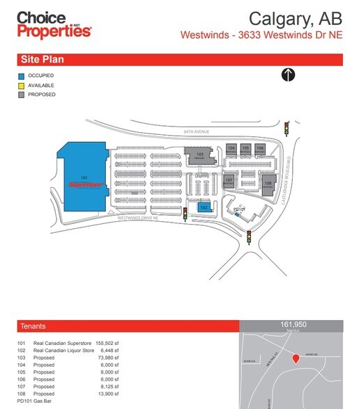 3633 Westwinds Dr NE, Calgary, AB for lease - Site Plan - Image 2 of 2