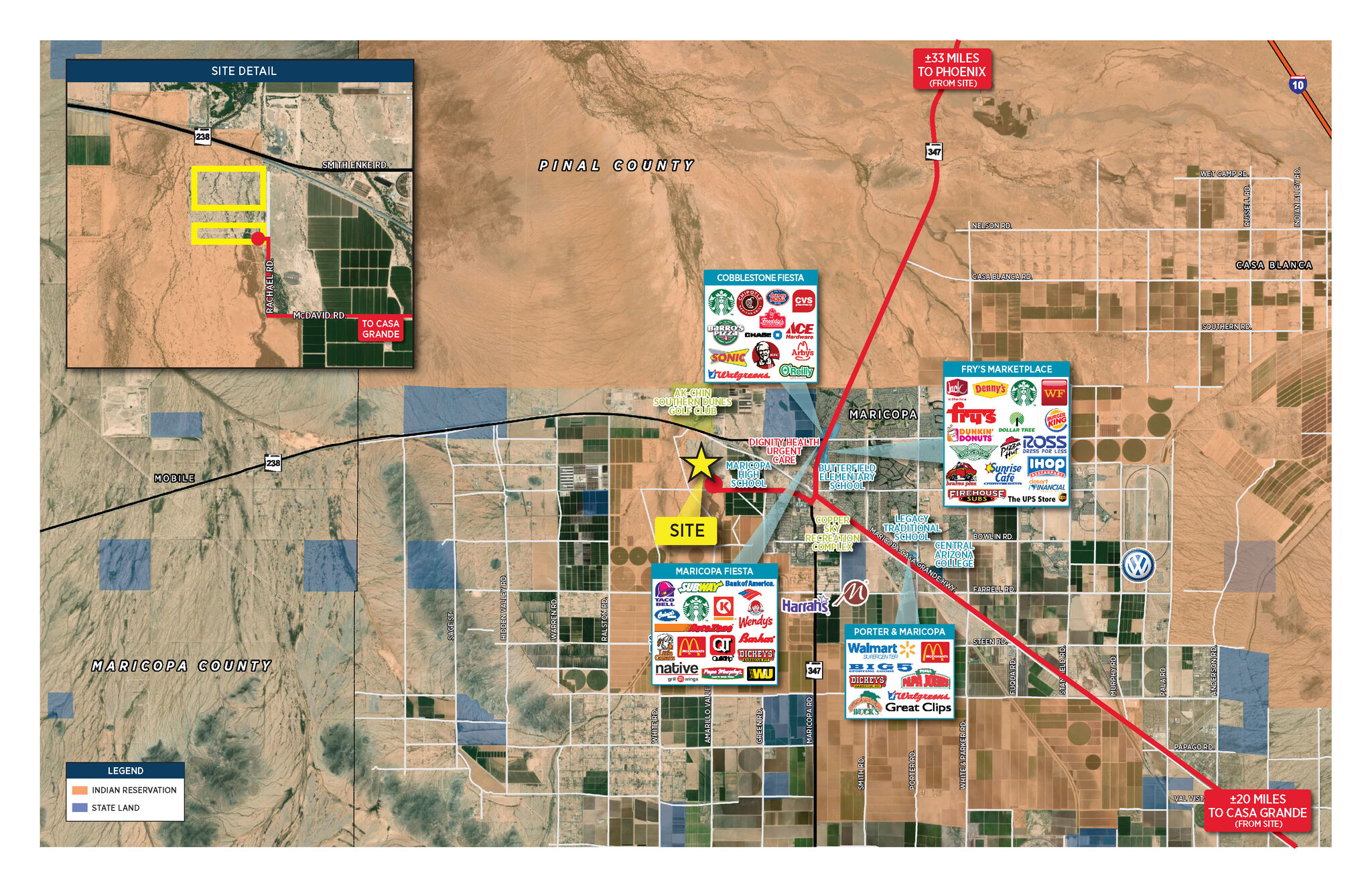 Highway 347 & Highway 238 Maricopa, Maricopa, AZ for sale Aerial- Image 1 of 3