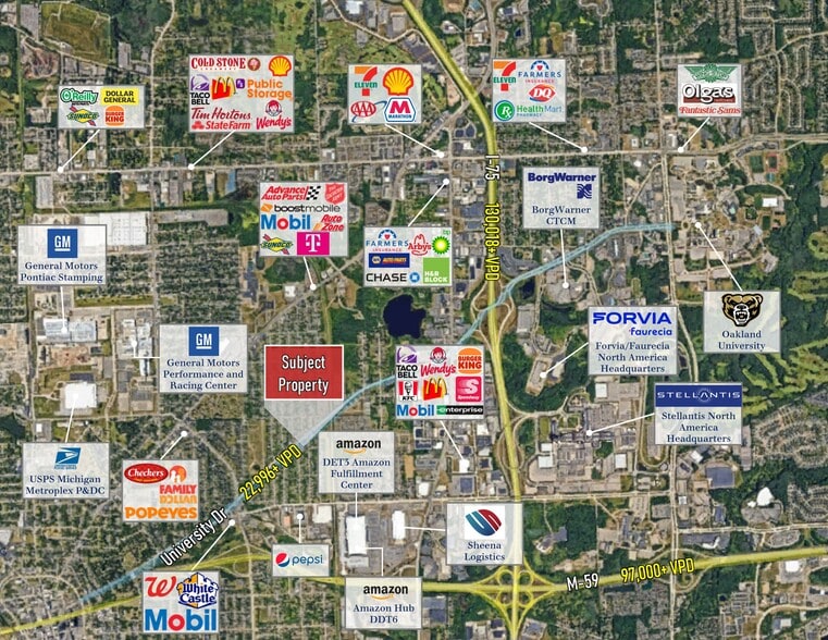 980 University Dr, Pontiac, MI for sale - Aerial - Image 3 of 3